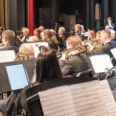 The West Hills Symphonic Band plays on